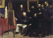 Henri Fantin-Latour studio at batignolles oil